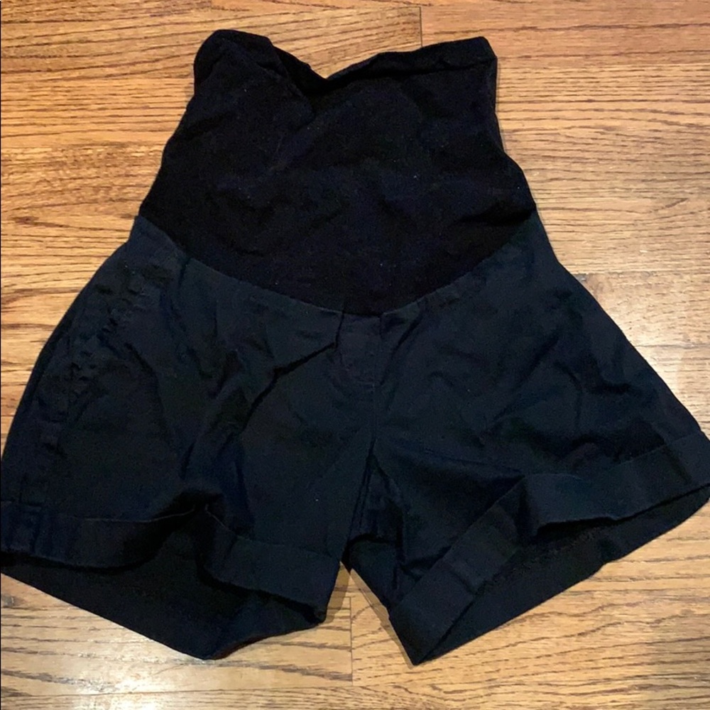 Black maternity shorts